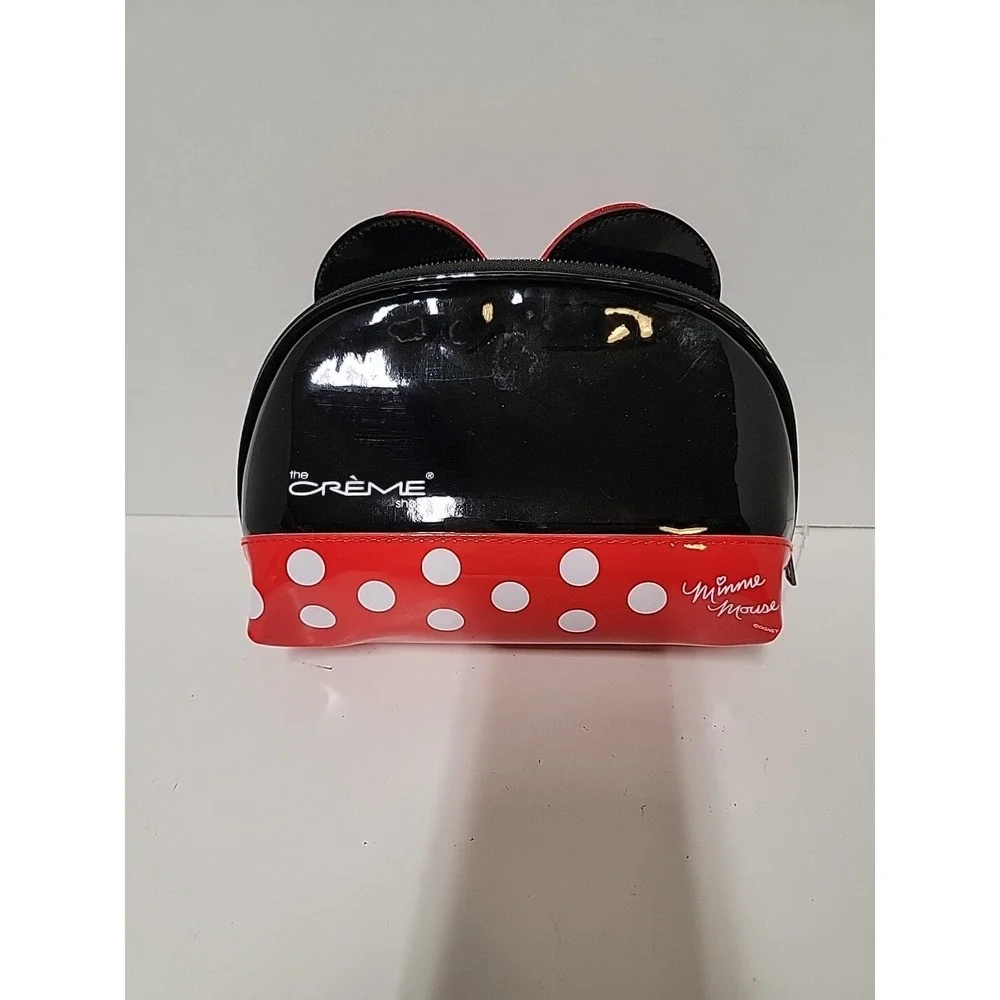 The Creme Shop Disney Minnie Mouse Makeup Cosmetic Bag Red Black White Multi new